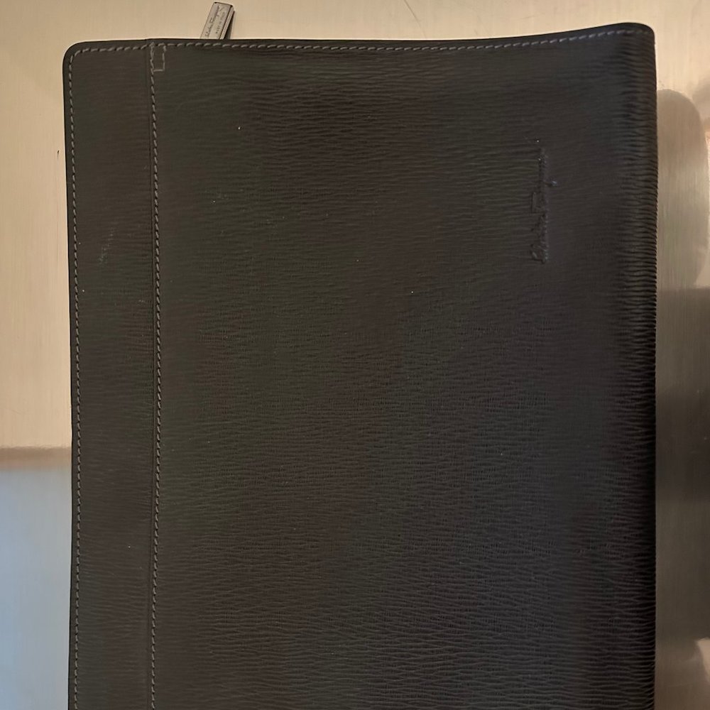 Salvatore Ferragamo Portfolio Black Leather Briefcase